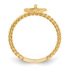 14k Dangle Heart Ring