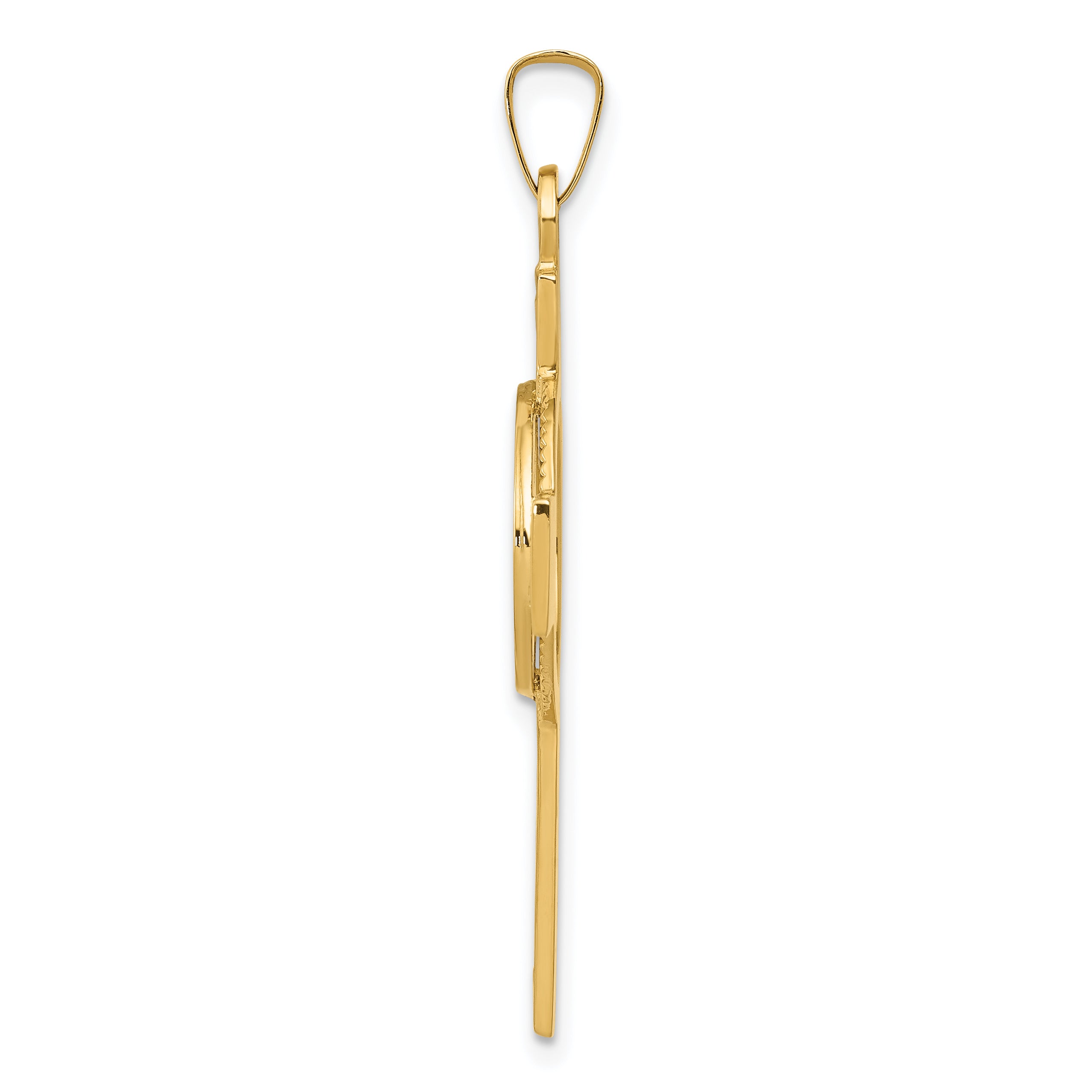 14K Cross With St Anthony Medal Pendant Secondary image