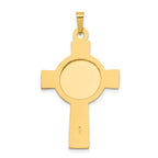 14K Cross With St Anthony Medal Pendant
