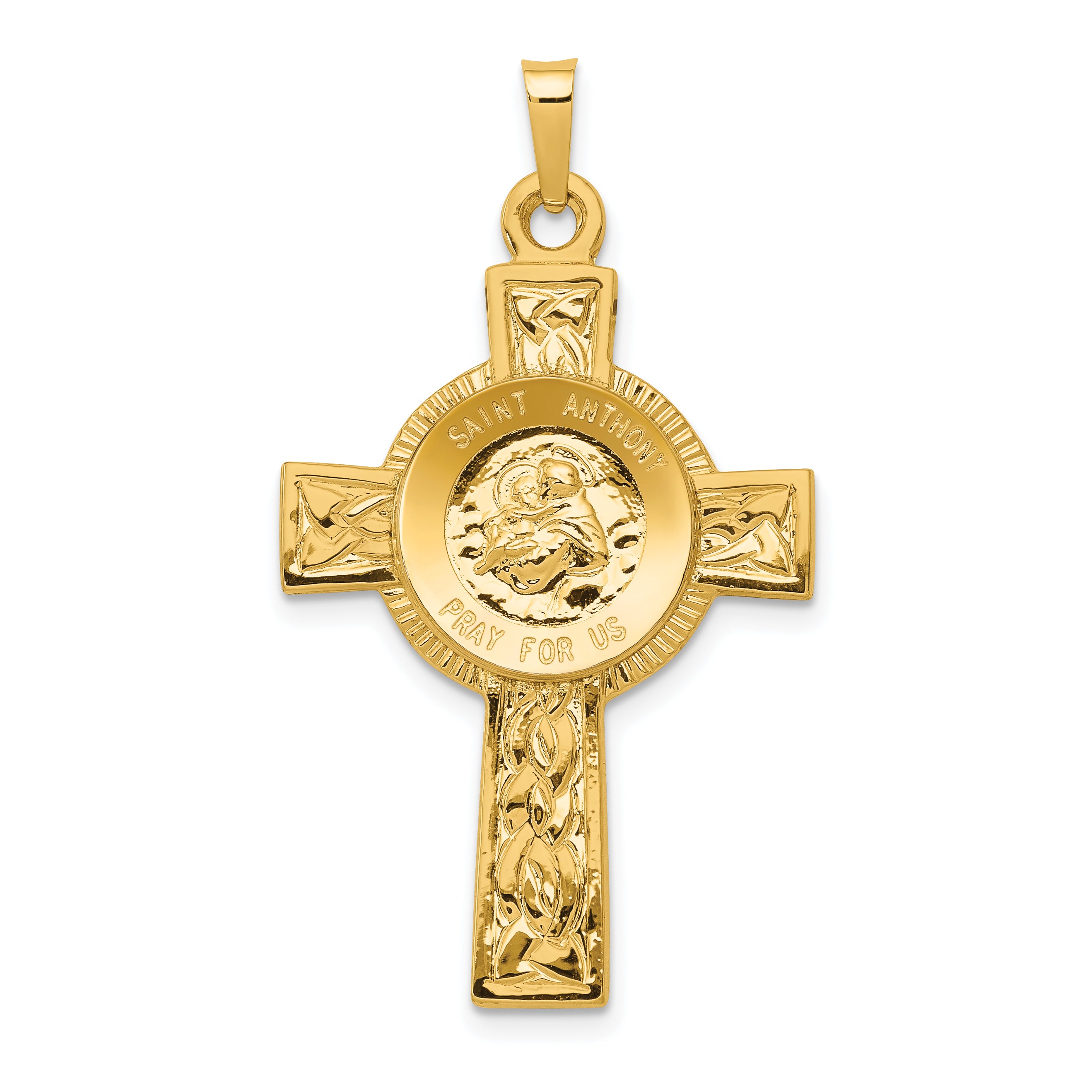 14k Cross w/St Anthony Medal Pendant Main image