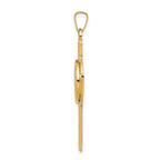 14K Cross With St. Christopher Medal Pendant