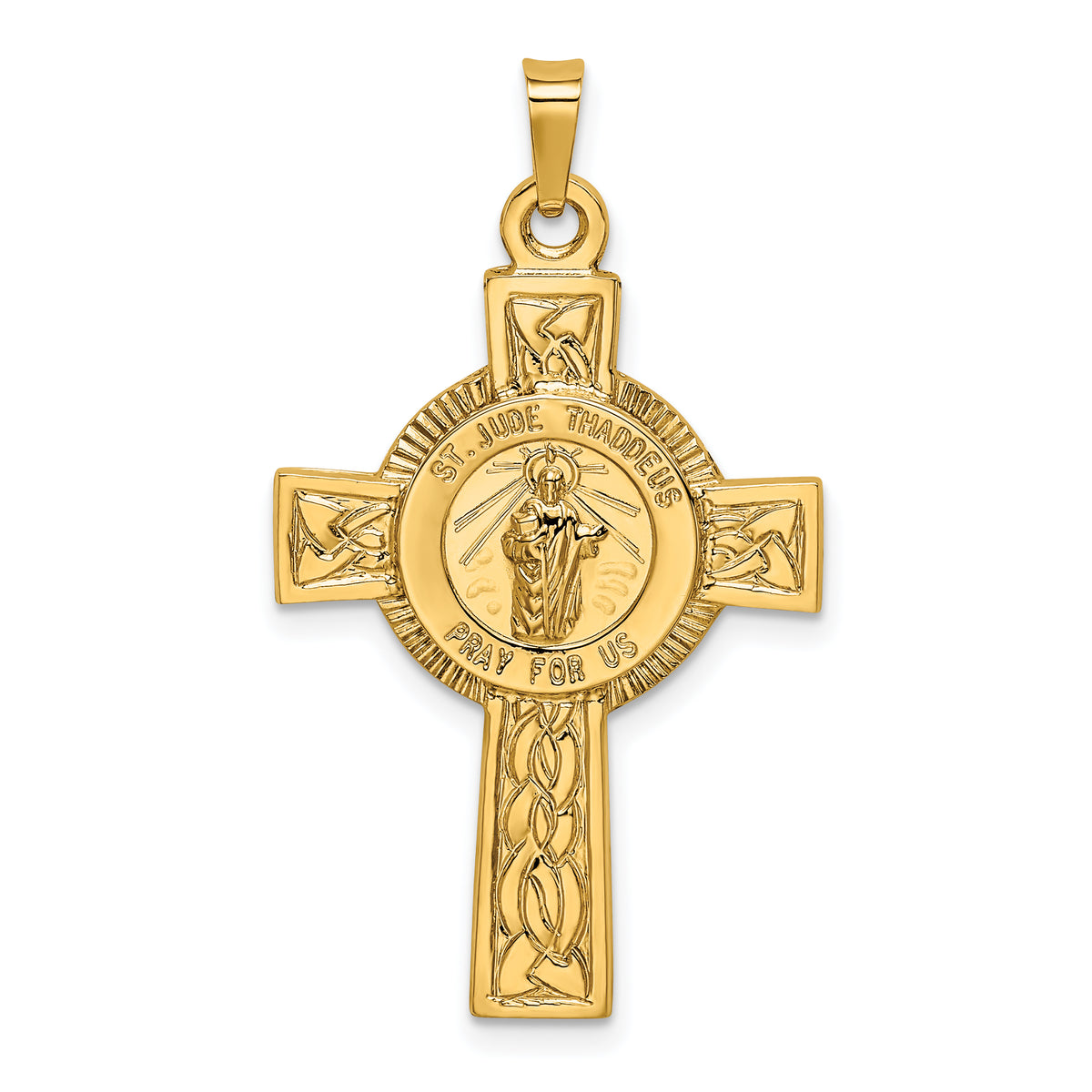 14k Cross w/St. Jude Medal Pendant