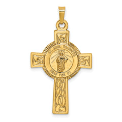 14k Cross w/St. Jude Medal Pendant
