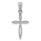 14K White Gold Passion Cross Charm