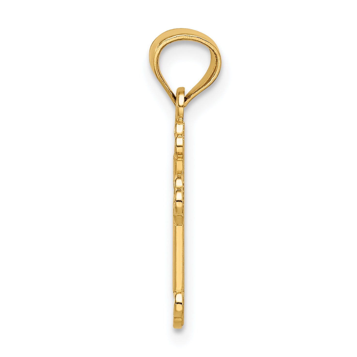 14K Small Budded Cross Charm