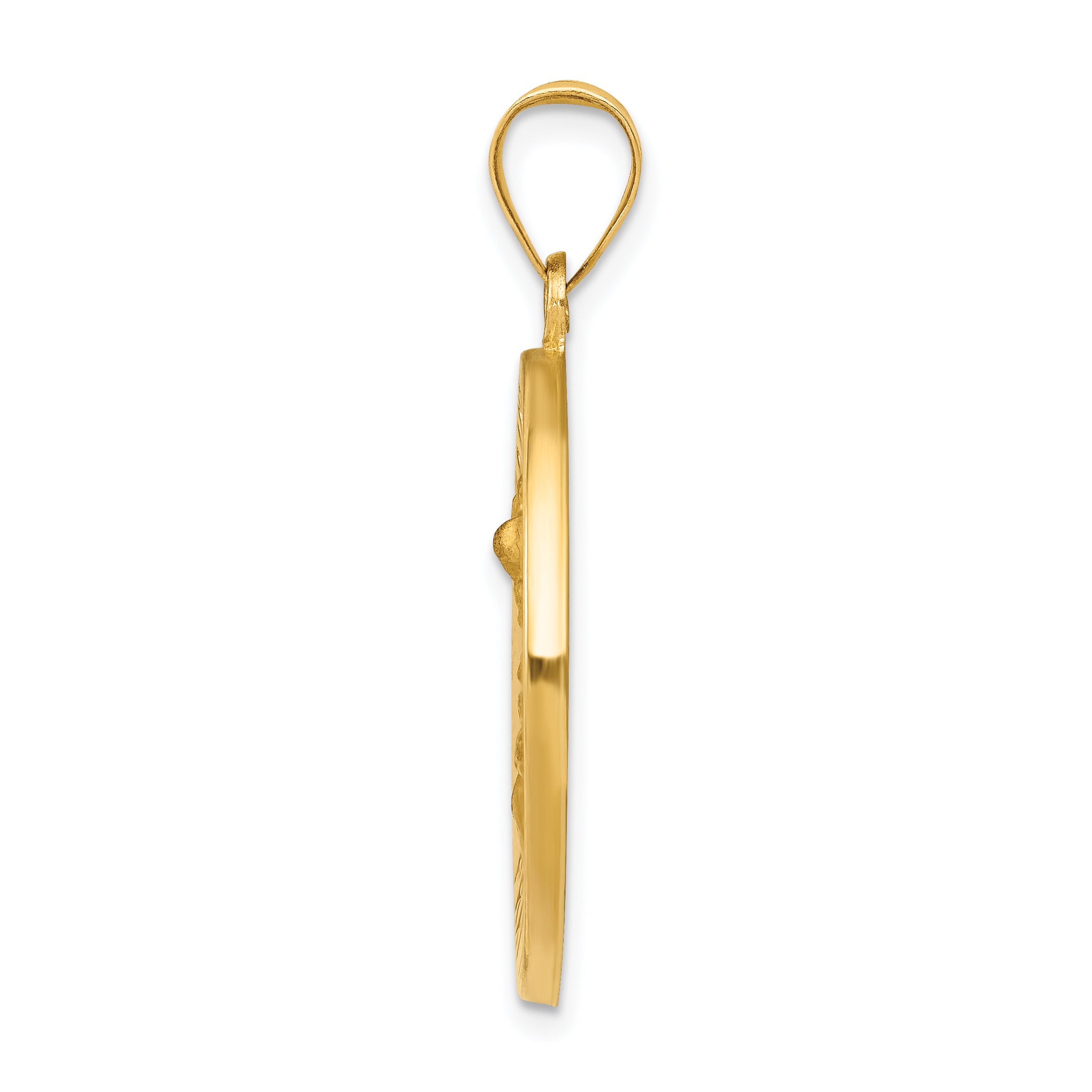 14K Saint Michael Medal Hollow Pendant Secondary image