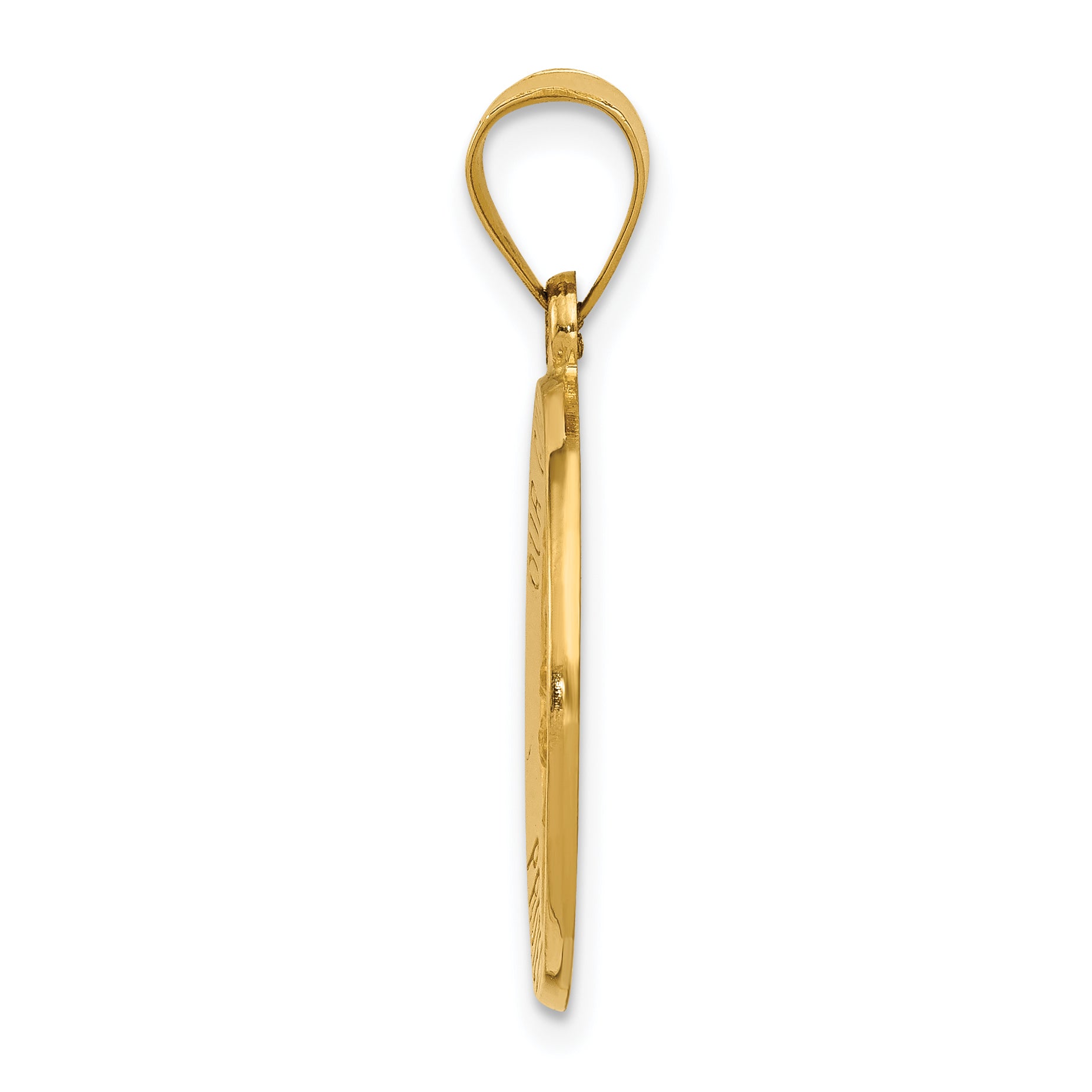 14K Guardian Angel Medal Hollow Pendant Secondary image
