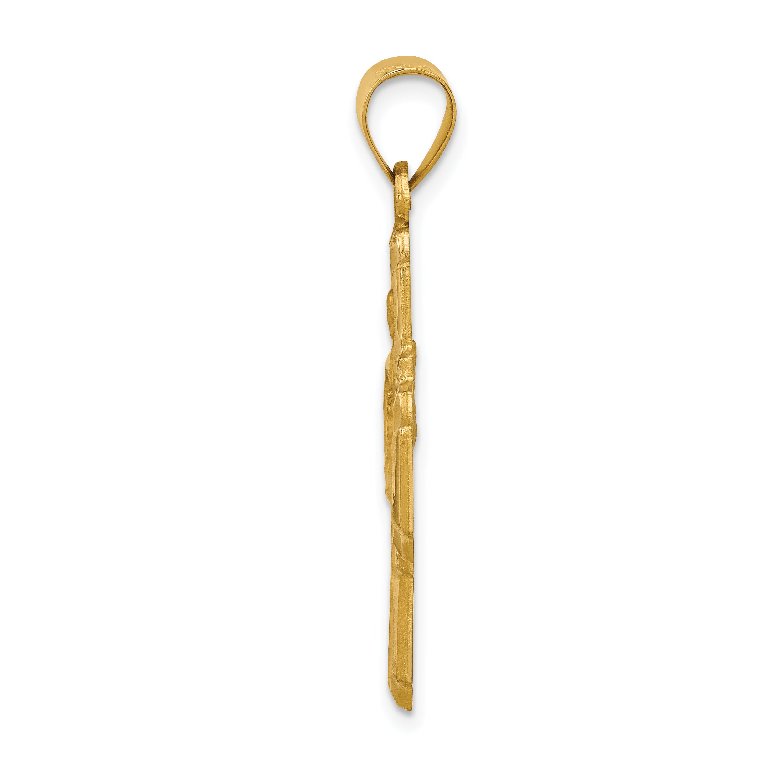 14K Four-Way Medal Hollow Pendant Secondary image