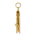 14K 3D Pink Enameled Lord's Prayer Bible Pendant