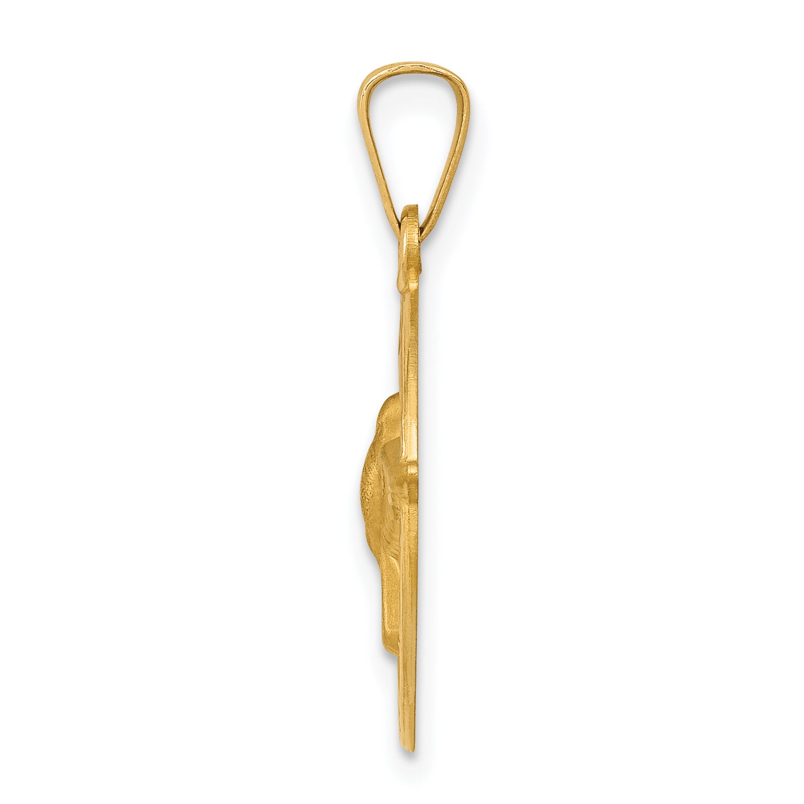 14K Holy Spirit Medal Hollow Round Pendant Secondary image