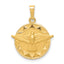 14k Holy Spirit Medal Hollow Round Pendant