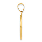 14K Confirmation Medal Hollow Round Pendant