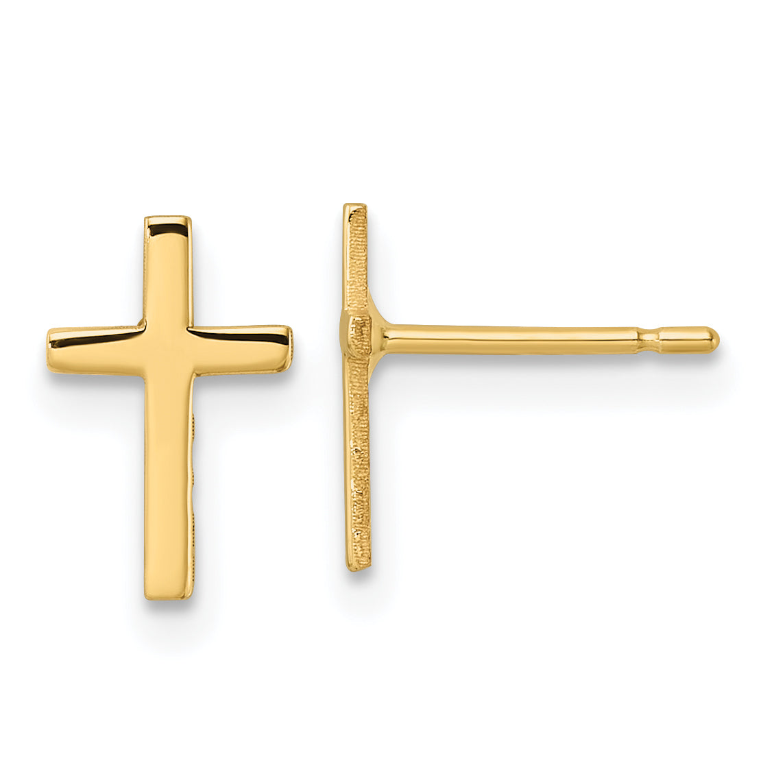 14k Polished Cross Earrings Main image