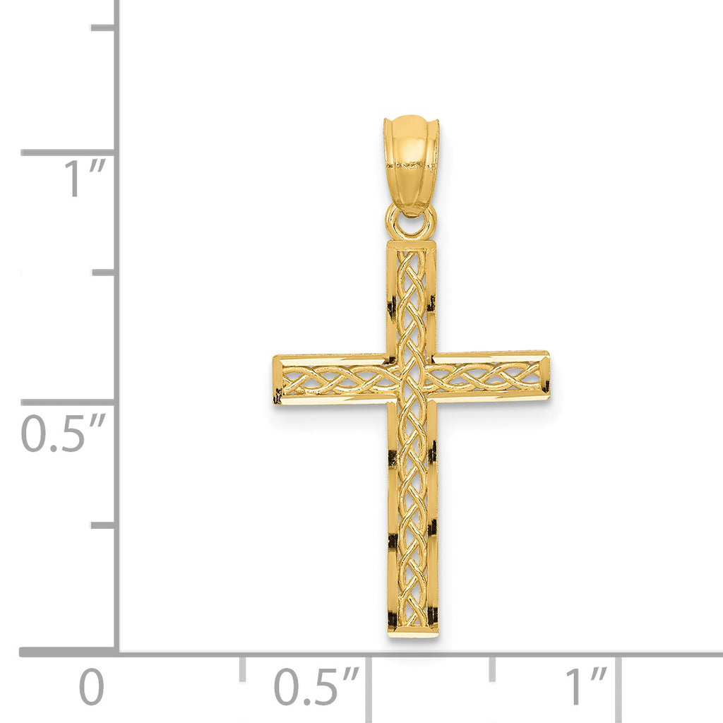 14K Filigree Cross Pendant