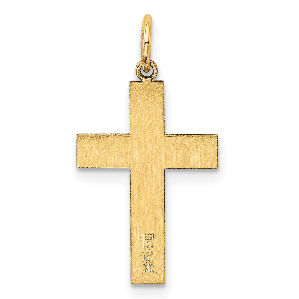 14K Polished Cross Pendant