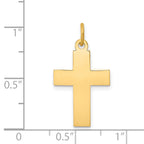 14K Polished Cross Pendant