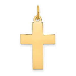 Cross Pendant in 14K Yellow Gold, 15x29mm - Sophia Jewelers
