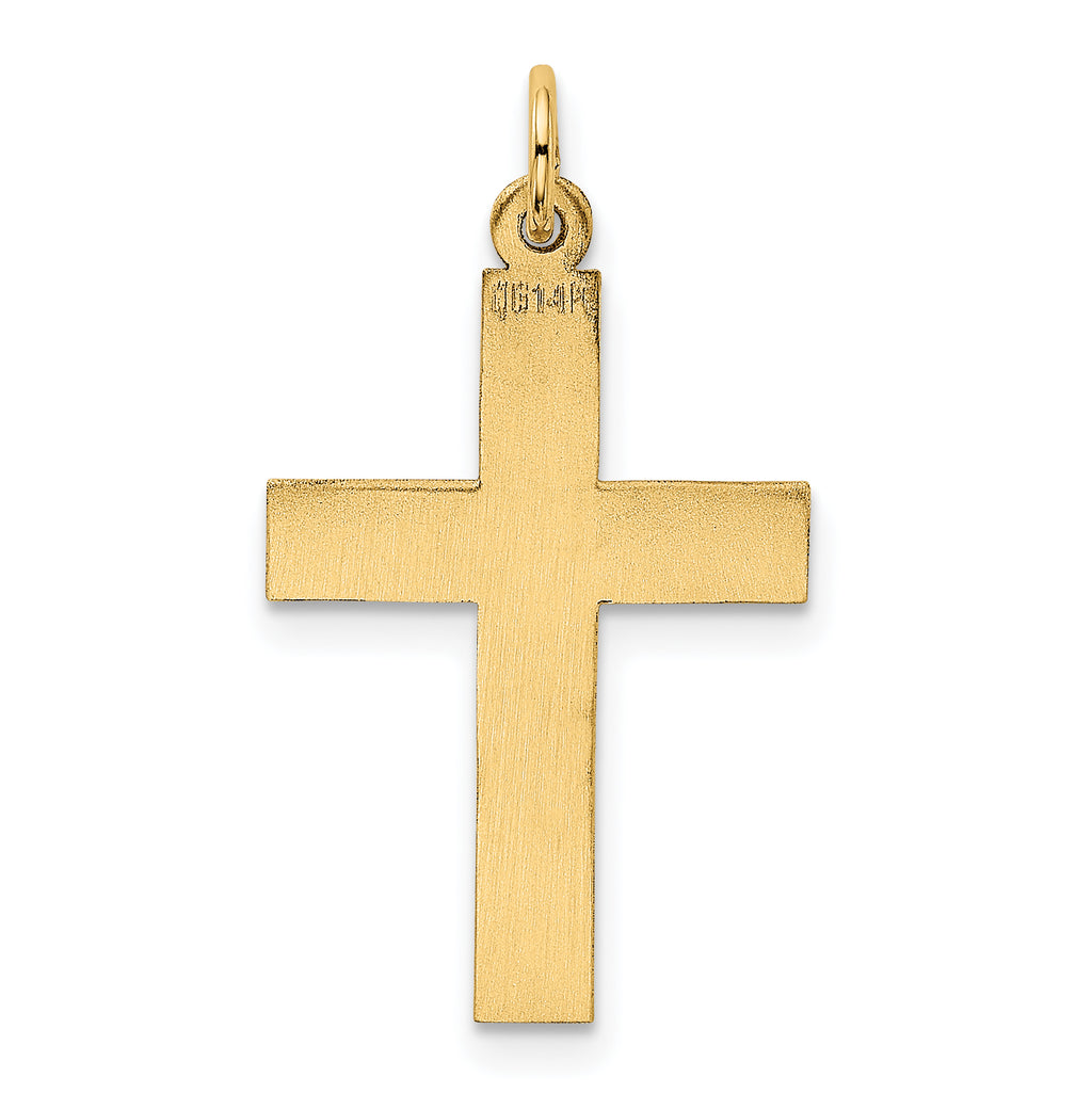 14K Polished Cross Pendant