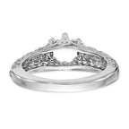 14K White Gold 3/4 carat (5.80 mm) 6-Prong Vintage Round Solitaire Engagement Ring Mounting
