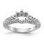 14K White Gold 3/4 carat (5.80 mm) 6-Prong Vintage Round Solitaire Engagement Ring Mounting
