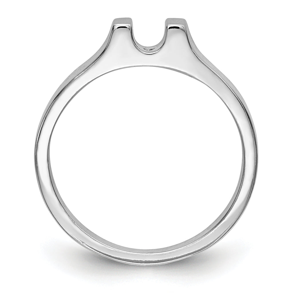 14K White Gold Peg Set 3.00mm Wide Solitaire Engagement Ring Mounting