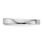 14K White Gold Peg Set 3.7mm Wide Solitaire Engagement Ring Mounting