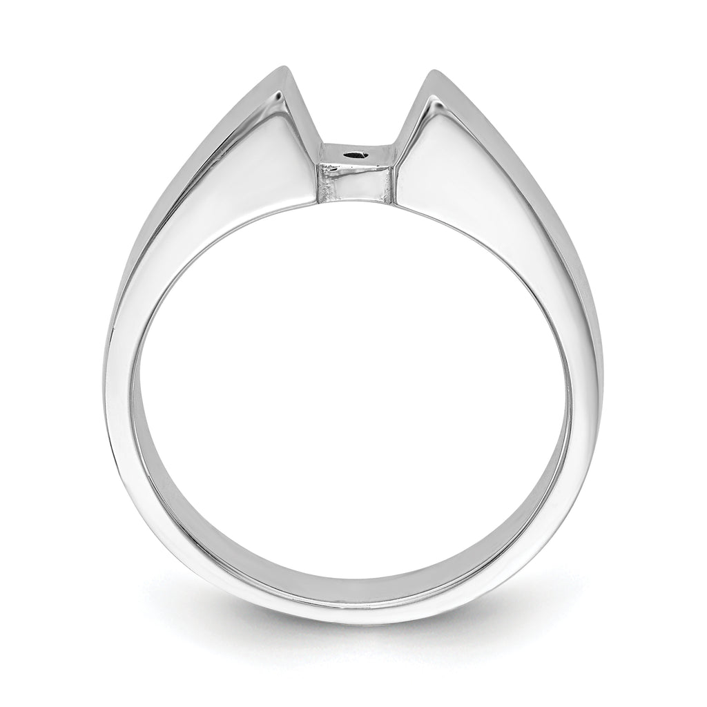 14K White Gold Peg Set 4.5mm Wide Solitaire Engagement Ring Mounting