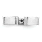 14K White Gold Peg Set 4.5mm Wide Solitaire Engagement Ring Mounting