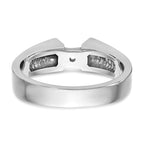 14K White Gold Peg Set 4.5mm Wide Solitaire Engagement Ring Mounting
