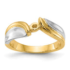 14K Two-tone Peg Set Solitaire Engagement Ring Mounting