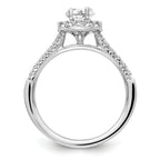 14kw Oval Halo Engagement Lab Grown Diamond VS/SI GH, Complete Ring