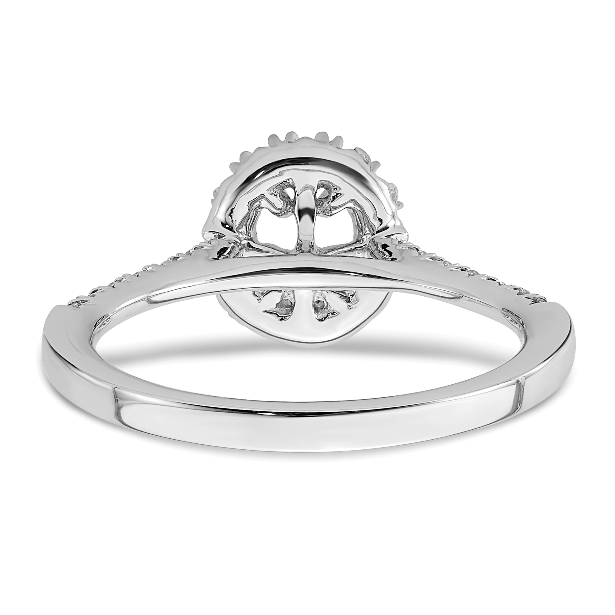 14kw Oval Halo Engagement Lab Grown Diamond VS/SI GH, Complete Ring