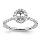 14kw Oval Halo Engagement Lab Grown Diamond VS/SI GH, Complete Ring