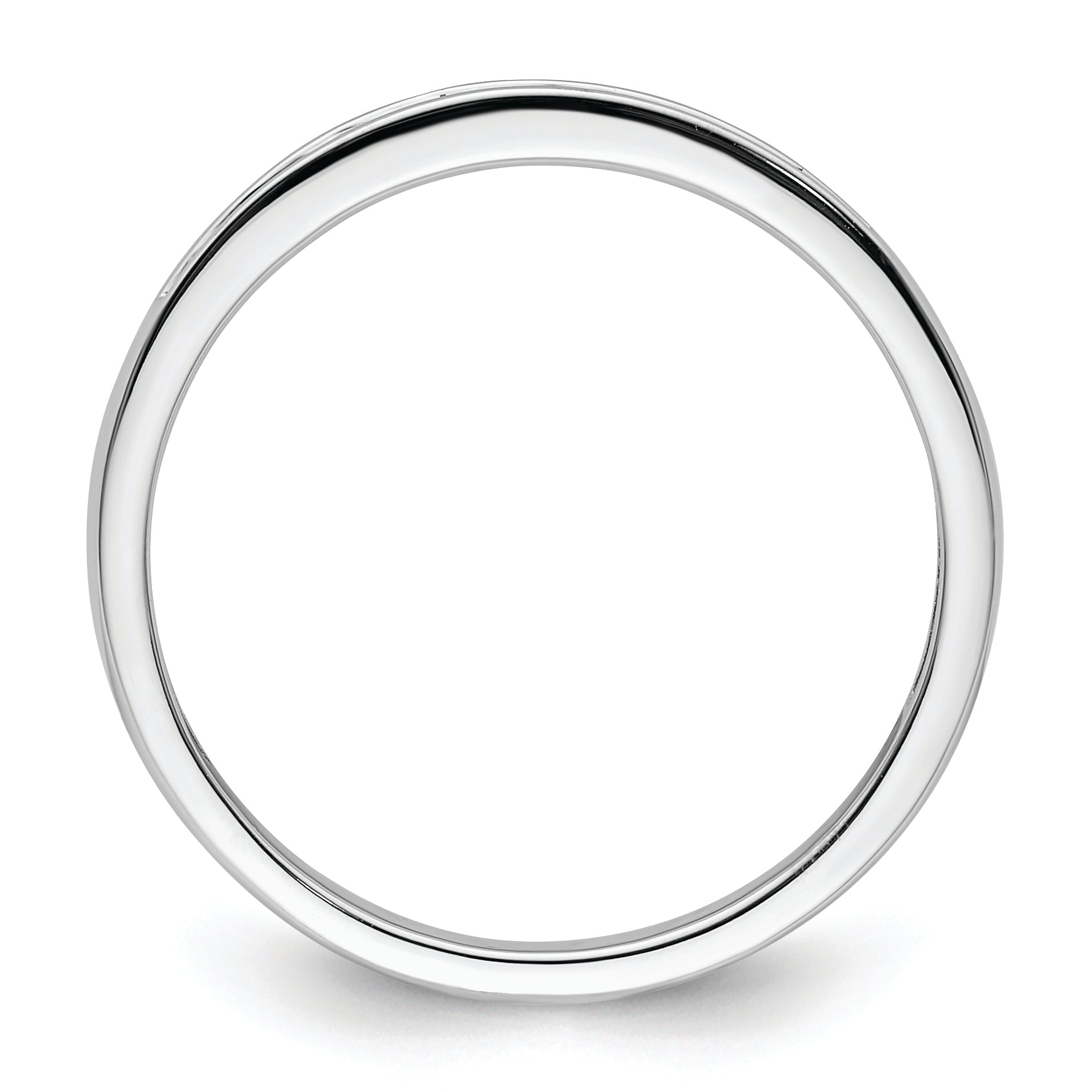 14k White Gold 1/10 carat Diamond Complete Channel-set Wedding Band Secondary image
