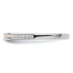 14k White Gold 1/10 carat Diamond Complete Channel-set Wedding Band