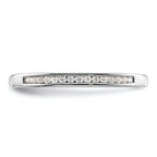 14k White Gold 1/10 carat Diamond Complete Channel-set Wedding Band