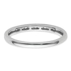14k White Gold 1/10 carat Diamond Complete Channel-set Wedding Band