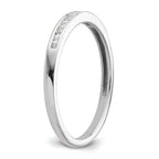14k White Gold 1/10 carat Diamond Complete Channel-set Wedding Band