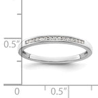 14k White Gold 1/10 carat Diamond Complete Channel-set Wedding Band
