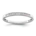 14k White Gold 1/10 carat Diamond Complete Channel-set Wedding Band