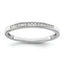 14k White Gold 1/10 carat Diamond Complete Channel-set Wedding Band