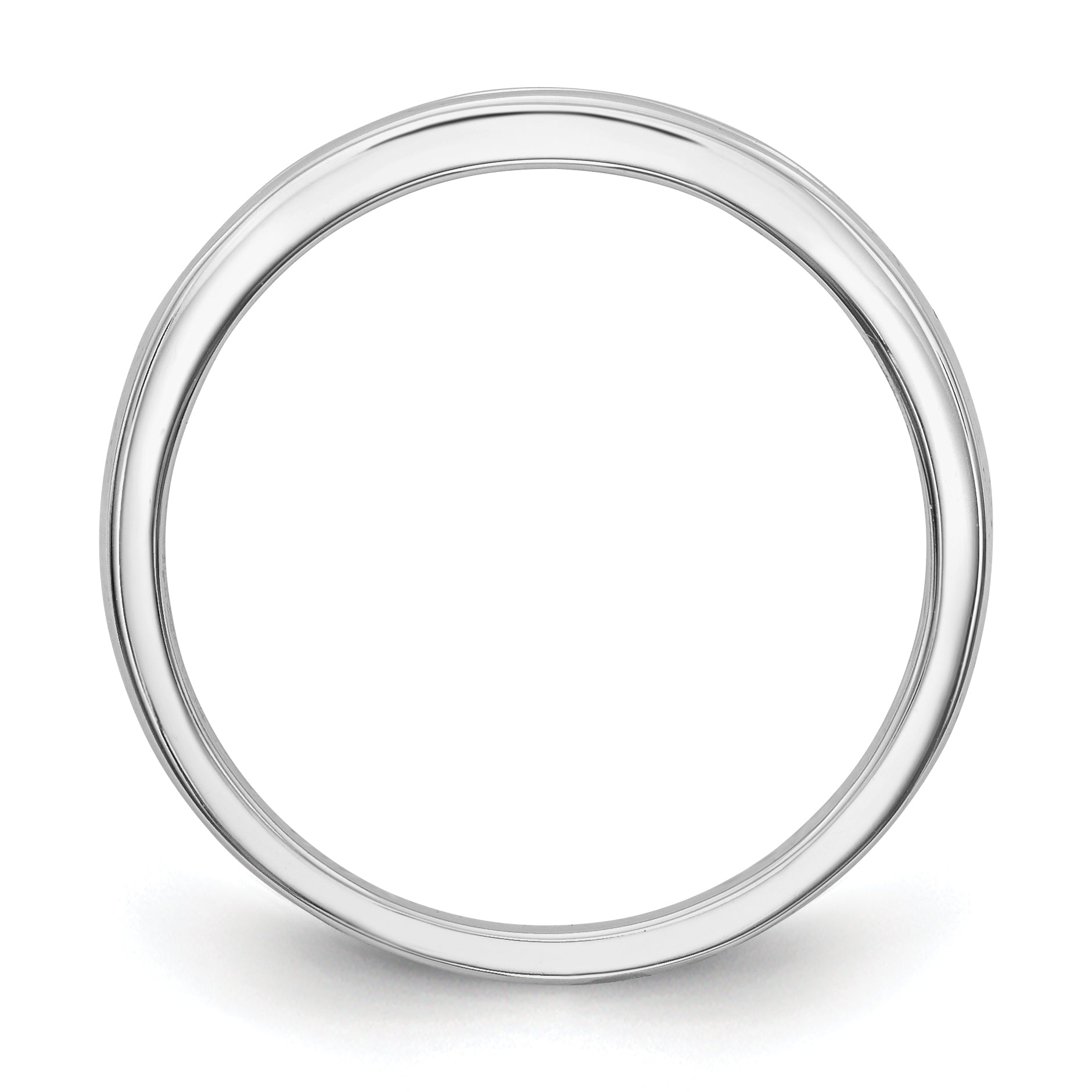 14K White Gold 1/10 carat Diamond Complete Channel-set Wedding Band - 7
