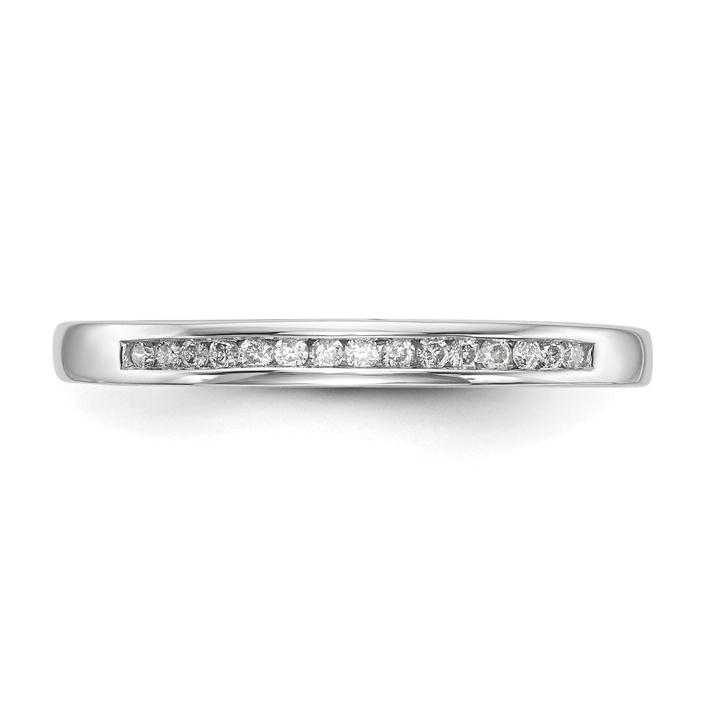 14k White Gold Diamond Wedding Band