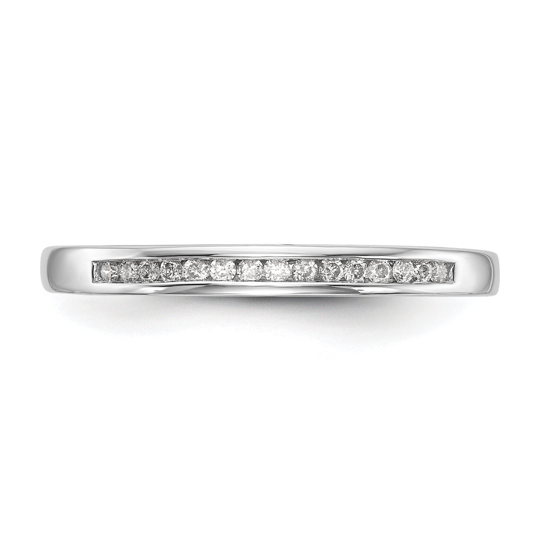 14k White Gold Diamond Wedding Band