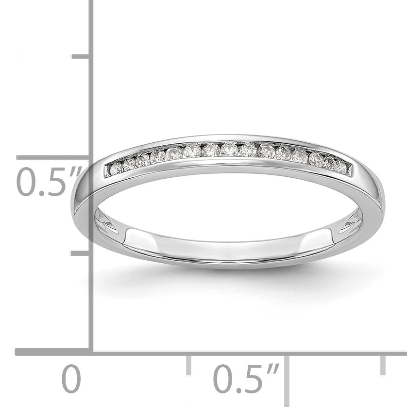 14k White Gold Diamond Wedding Band
