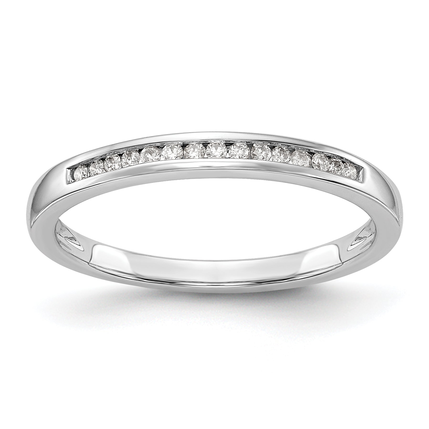 14k White Gold Diamond Wedding Band Main image