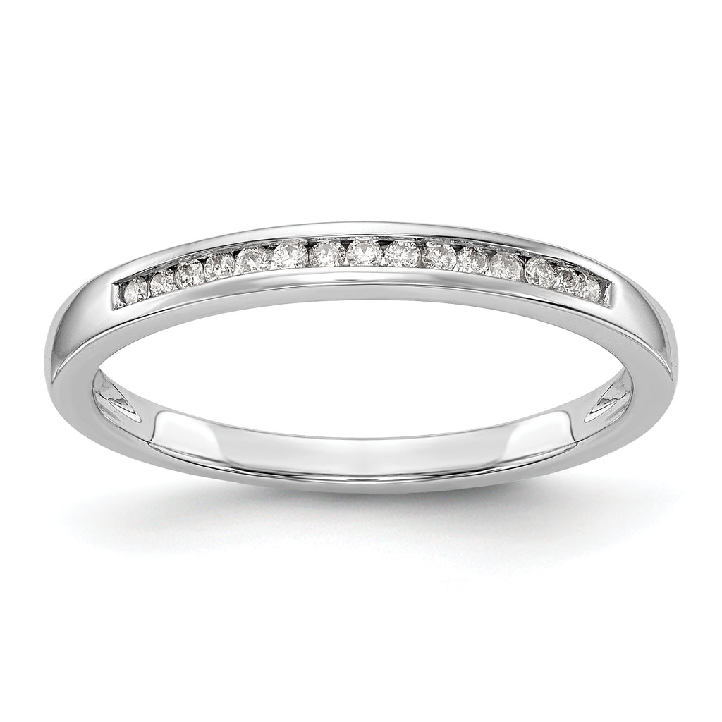 14k White Gold Diamond Wedding Band