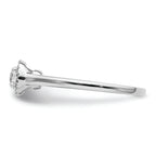 14K White Gold Halo (Holds 1/3 carat (4.1mm) Round Center) 1/15 carat Diamond Semi-Mount Engagement Ring