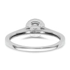 14K White Gold Halo (Holds 1/3 carat (4.1mm) Round Center) 1/15 carat Diamond Semi-Mount Engagement Ring