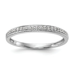 14k White Gold 1/8 carat Diamond Set of 2 Complete Wedding Bands